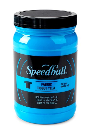 Speedball Fabric Screen Printing Ink, 32 oz., Fluorescent Blue