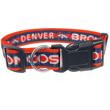 Pets First NFL Denver Broncos STRONG & ADJUSTABLE DOG Collar, Large