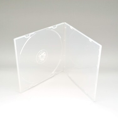 Maxtek 5.2mm CD Case, Slim Single Clear PP Poly Plastic Cases with Outer Sleeve, 100 Pack.