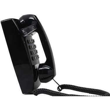 Global sources Global Source Digital Technologies Single Line 2554 Classic Wall Phone, Black