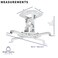VIVO Universal Adjustable Ceiling Projector Theater Mount, White