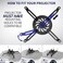 VIVO Universal Adjustable Black Ceiling Projector   Projection Mount Extending Arms (MOUNT-VP01B)