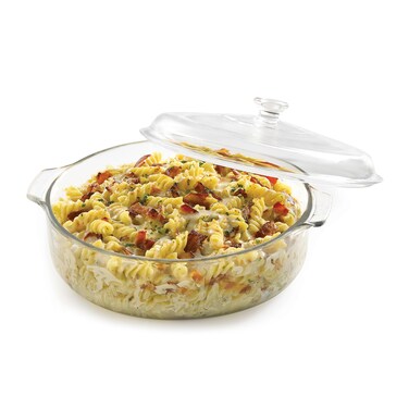 Libbey Baker's Basics Glass Casserole Dish with Cover, 3-quart