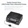 StarTech 10/100Mbps Ethernet to USB 2.0 Network Print Server - Windows 10 - LPR - LAN USB Print Server Adapter (PM1115U2)