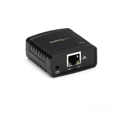 StarTech 10/100Mbps Ethernet to USB 2.0 Network Print Server - Windows 10 - LPR - LAN USB Print Server Adapter (PM1115U2)