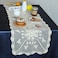 kilofly Handmade Crochet Lace Rectangular Table Runner 15 x 51 Inch, Beige