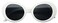 Largemouth MOD Style Oval Sunglasses (White)