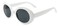 Largemouth MOD Style Oval Sunglasses (White)