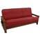 Blazing Needles Solid Microsuede Double Corded 8" to 9" Futon Cover, Full, Cardinal Red