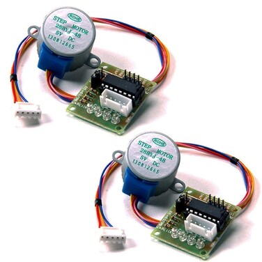 KOOKYE 2 x 28BYJ-48 DC 5V Stepper Motor + ULN2003 Driver Test Module Board for Arduino