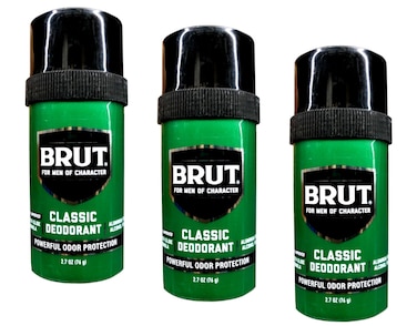 Brut Deodorant 2.25 Ounce Round Solid Classic (66ml) (3 Pack)