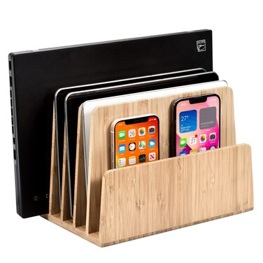 MobileVision MobileVision Bamboo Multi Device Organizer for Smartphones, Tablets and Laptops, 5 Slots