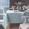 Lenox French Perle Solid 70" Round Tablecloth, Ice Blue