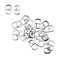 uxcell 20 Pcs Rectangular Metallic Single Prong Pin Shoes Buckles