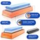 Sharp Pebble Premium Whetstone Knife Sharpening Stone 2 Side Grit 1000/6000 Waterstone- Whetstone Knife Sharpener- NonSlip Bamboo Base & Angle Guide