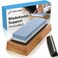 Sharp Pebble Premium Whetstone Knife Sharpening Stone 2 Side Grit 1000/6000 Waterstone- Whetstone Knife Sharpener- NonSlip Bamboo Base & Angle Guide
