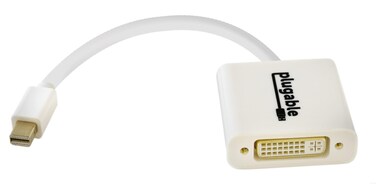 Plugable Mini DisplayPort (Thunderbolt 2) to DVI Adapter (Supports Mac/Windows/Linux Systems, Passive).