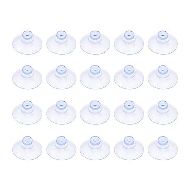 Outus 20 x 20mm Small Clear Plastic Suction Cups without Hook