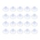 Outus 20 x 20mm Small Clear Plastic Suction Cups without Hook