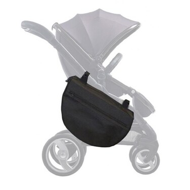 ROMIRUS Insulated Stroller Organizer, Side Sling Stroller Saddle Bag, Black