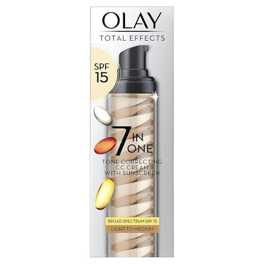 OLAY Total Effects 7-in-One Tone Correcting Moisturizer SPF 15 Light to Medium, 1.7 OZ (Pack of 2)