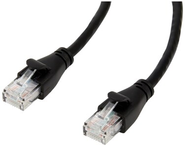Basics Amazon RJ45 Cat-6 Ethernet Patch Internet Cable - 5 Feet (1.5 Meters), 5-Pack, Black