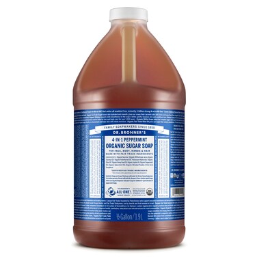 Dr. Bronner's Organic Sugar Soap - 64 oz. Refill (Peppermint)