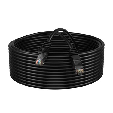 Cables Direct Online Cat6 200FT Networking RJ45 Ethernet Patch Xbox PC Modem PS4 Router - (200Feet) Black