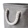 DII, Collapsible Variegated Polyester Storage Bin with Cotton Handles Small Gray