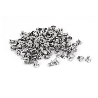uxcell uxcell Computer PC Case 3.5-inch HDD 6#-32 Flat Phillips Head Hard Drive Screw 100pcs