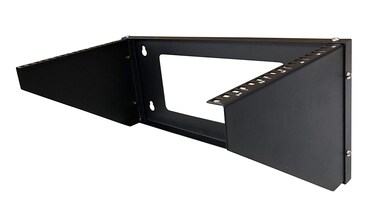 KENUCO (6U, Black) - 6U 48cm Wall Mountable Vertical Wall Rack Mount