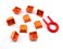 Honbay 9 Orange PBT Keys Backlit Translucent Keycaps for Mechanical Keyboard with Red Key Puller