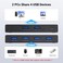 UGREEN USB KVM Switch Selector USB 3.0 Splitter 2 Computers Sharing 4 Devices 2 In 4 Out Switcher Box Hub for Mouse, Keyboard, Scanner, Printer, One-Button Switch, 2 Pack A to A Cable 1.5M