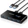 UGREEN USB KVM Switch Selector USB 3.0 Splitter 2 Computers Sharing 4 Devices 2 In 4 Out Switcher Box Hub for Mouse, Keyboard, Scanner, Printer, One-Button Switch, 2 Pack A to A Cable 1.5M