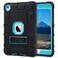 ULAK iPad Mini Case,iPad Mini 2 Case,iPad Mini 3 Case,iPad mini Retina Case, Three Layer Heavy Duty Shockproof Protective Case for iPad Mini,iPad Mini 2,iPad Mini 3 with Kickstand (Aqua Blue/Black)