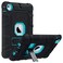 ULAK iPad Mini Case,iPad Mini 2 Case,iPad Mini 3 Case,iPad mini Retina Case, Three Layer Heavy Duty Shockproof Protective Case for iPad Mini,iPad Mini 2,iPad Mini 3 with Kickstand (Aqua Blue/Black)