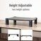 Mind Reader Adjustable Monitor Stand Riser for Computer, Laptop, Desk, iMac, Black