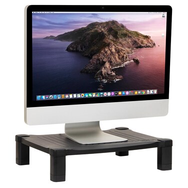 Mind Reader Adjustable Monitor Stand Riser for Computer, Laptop, Desk, iMac, Black