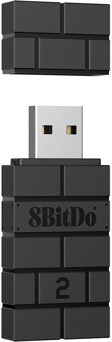 8BitDo Wireless USB Adapter 2 for Switch 2, Windows PC, Mac and Raspberry Pi, for PS5, PS4, Switch Pro Controller and More (Black Edition)