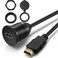 ICESPRING HDMI Panel Flush Mount Cable - 1 Meter 3ft HDMI Extension Dash Flush Panel Mount Cable For Car, Boat and Motorcycle