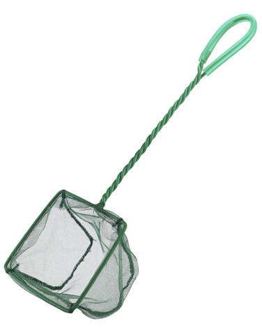 Pawfly 4 Inch Aquarium Net Fine Mesh Small Fish Catch Nets with Plastic Handle - Green
