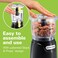 Hamilton Beach Mini 3-Cup Food Processor & Vegetable Chopper, 350 Watts, for Dicing, Mincing, and Puree, Black (72850)