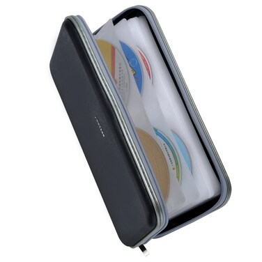 WISMART 72 Capacity Heavy Duty CD DVD Blu-ray Media Case Storage Holder Organizer Wallet (Black)