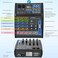 Pyle Professional Audio Mixer Sound Board Console System Interface 4 Channel Digital USB Bluetooth MP3 Computer Input 48V Phantom Power Stereo DJ Studio Streaming FX 16-Bit DSP processor-PMXU43BT