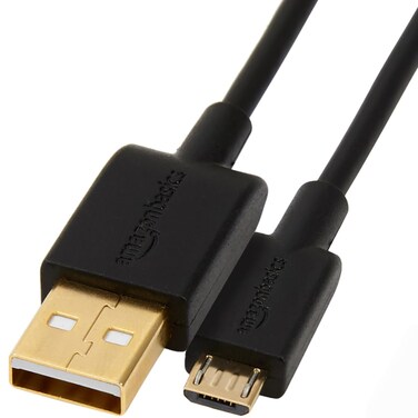 Basics Amazon USB 2.0 A-Male to Micro B Charger Cable, 10 feet, Black