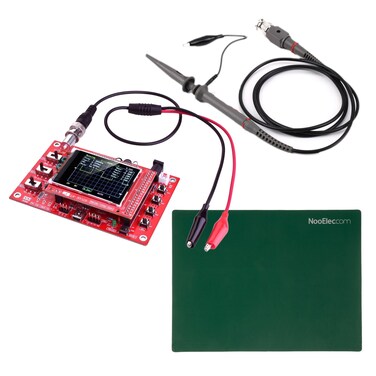 Nooelec Oscilloscope DIY Kit (replacement for DSO138) Bundle. Includes 100MHz Scope Probe, Clip Probe &amp; ESD-Safe Silicone Mat