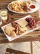 DOWAN 14-Inch Porcelain Serving Platters/Dinner Plate Set - 3 Packs, White &amp; Rectangular