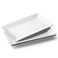 DOWAN 14-Inch Porcelain Serving Platters/Dinner Plate Set - 3 Packs, White &amp; Rectangular