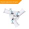 ELECTOP E26 E27 Adjustable Socket Splitter,3 in 1 Socket White Bulb Base Adapter Lamp Holder,360 Degree Rotating 180 Degree Bending