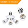 ELECTOP E26 E27 Adjustable Socket Splitter,3 in 1 Socket White Bulb Base Adapter Lamp Holder,360 Degree Rotating 180 Degree Bending